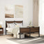 sengeramme 120x200 cm uden madras metal brun egetræsfarve
