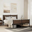 sengeramme 140x200 cm uden madras metal brun egetræsfarve
