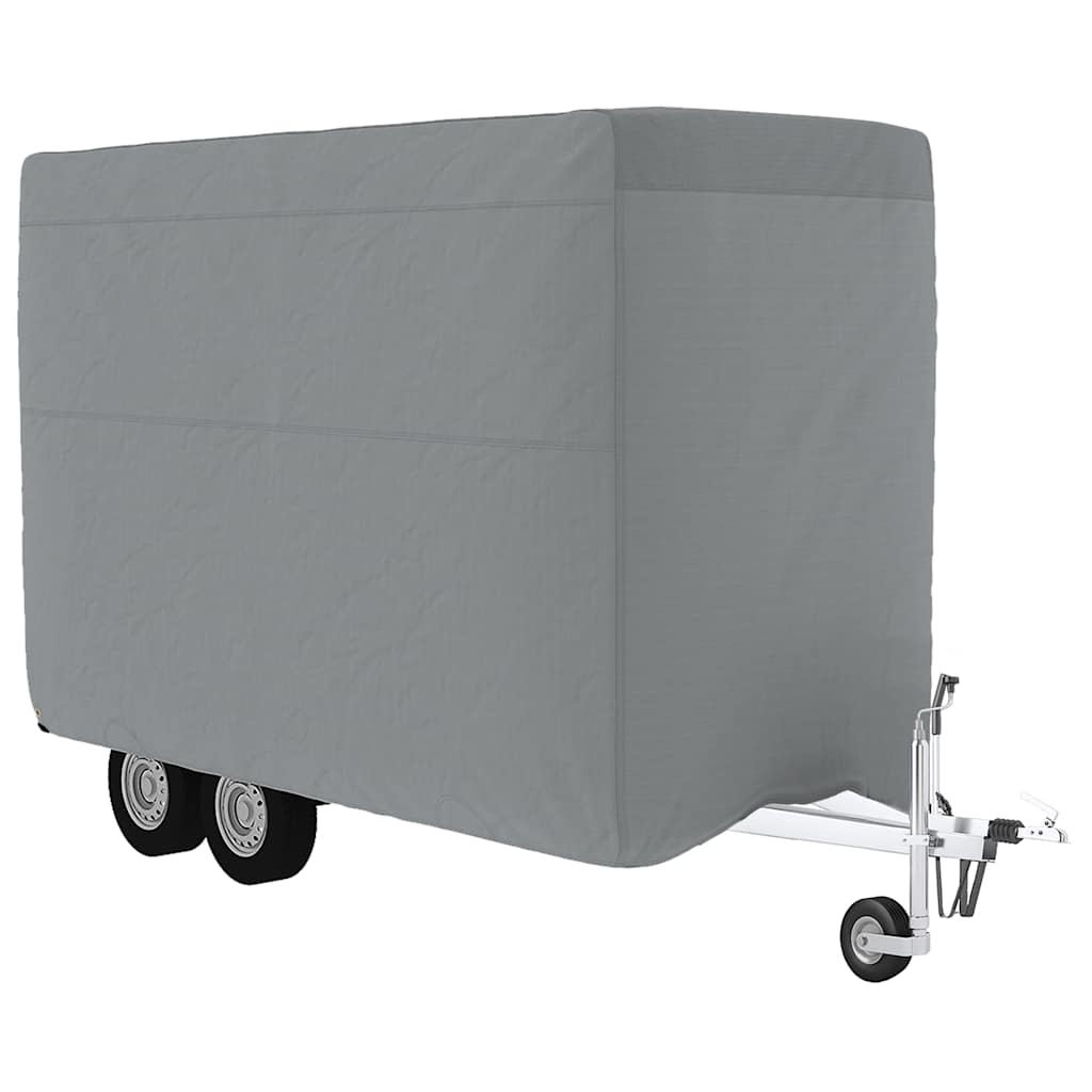 hestetrailerovertræk 334x148x230 cm ikke-vævet stof grå