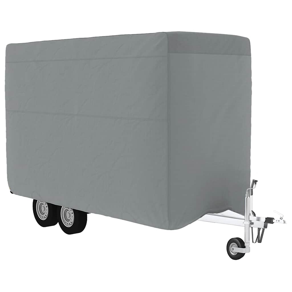 hestetrailerovertræk 376x168x240 cm ikke-vævet stof grå