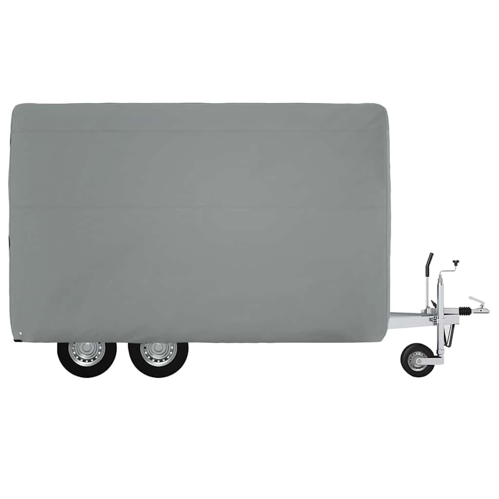 hestetrailerovertræk 376x168x240 cm ikke-vævet stof grå
