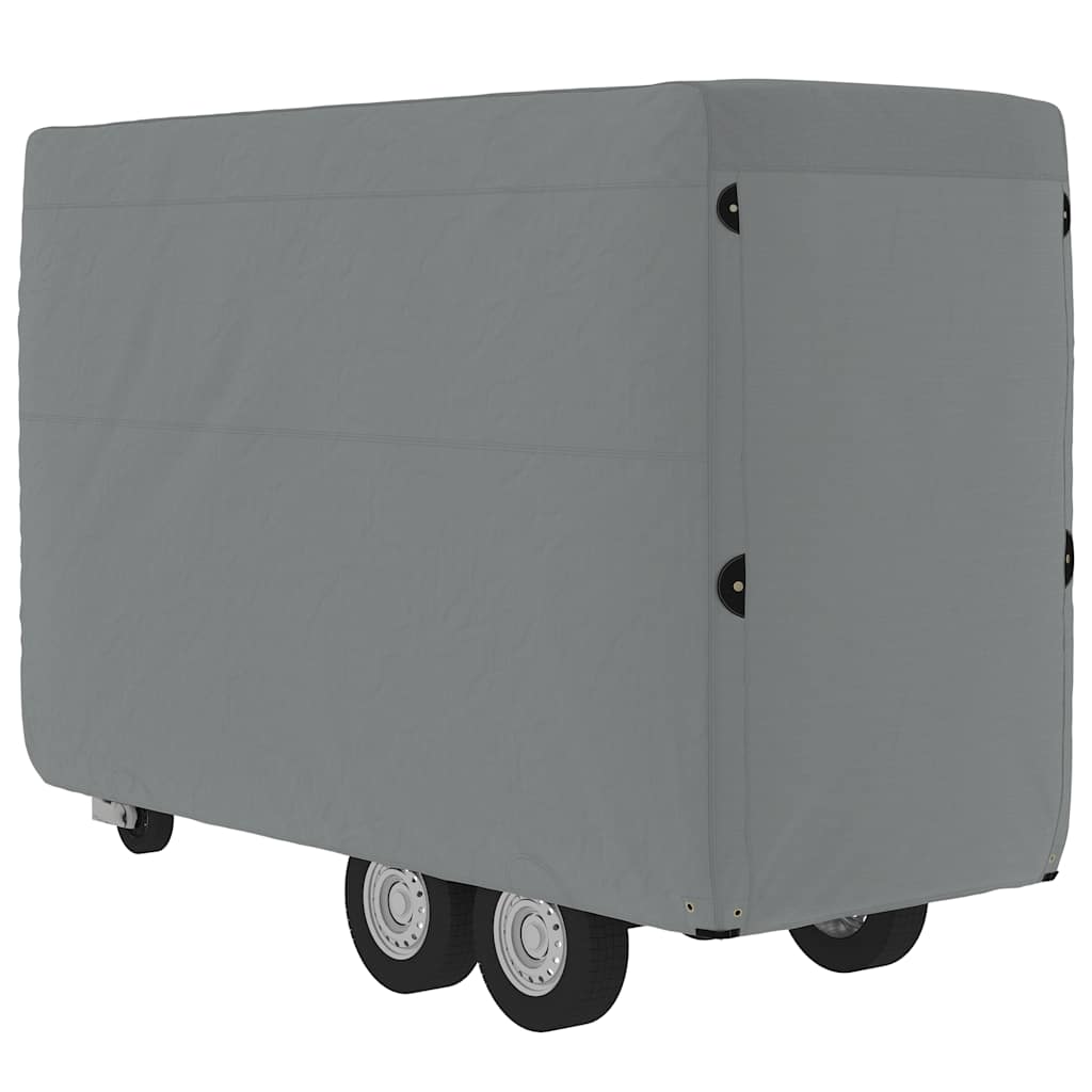 hestetrailerovertræk 376x168x240 cm ikke-vævet stof grå