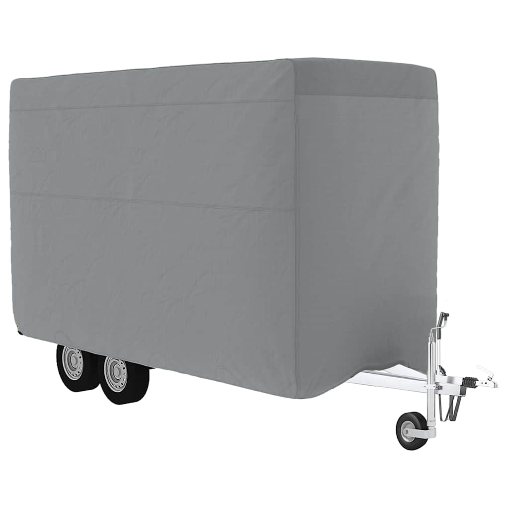 hestetrailerovertræk 396x178x250 cm ikke-vævet stof grå