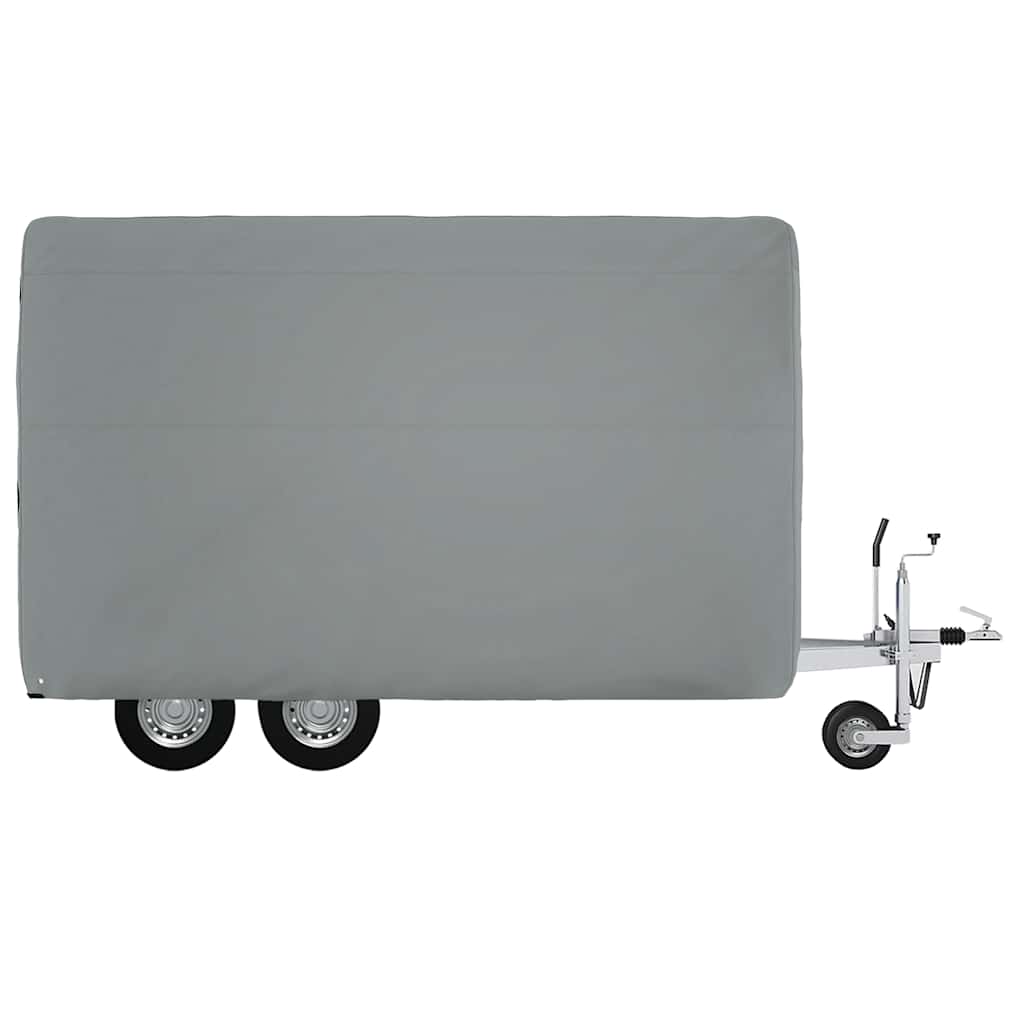 hestetrailerovertræk 396x178x250 cm ikke-vævet stof grå