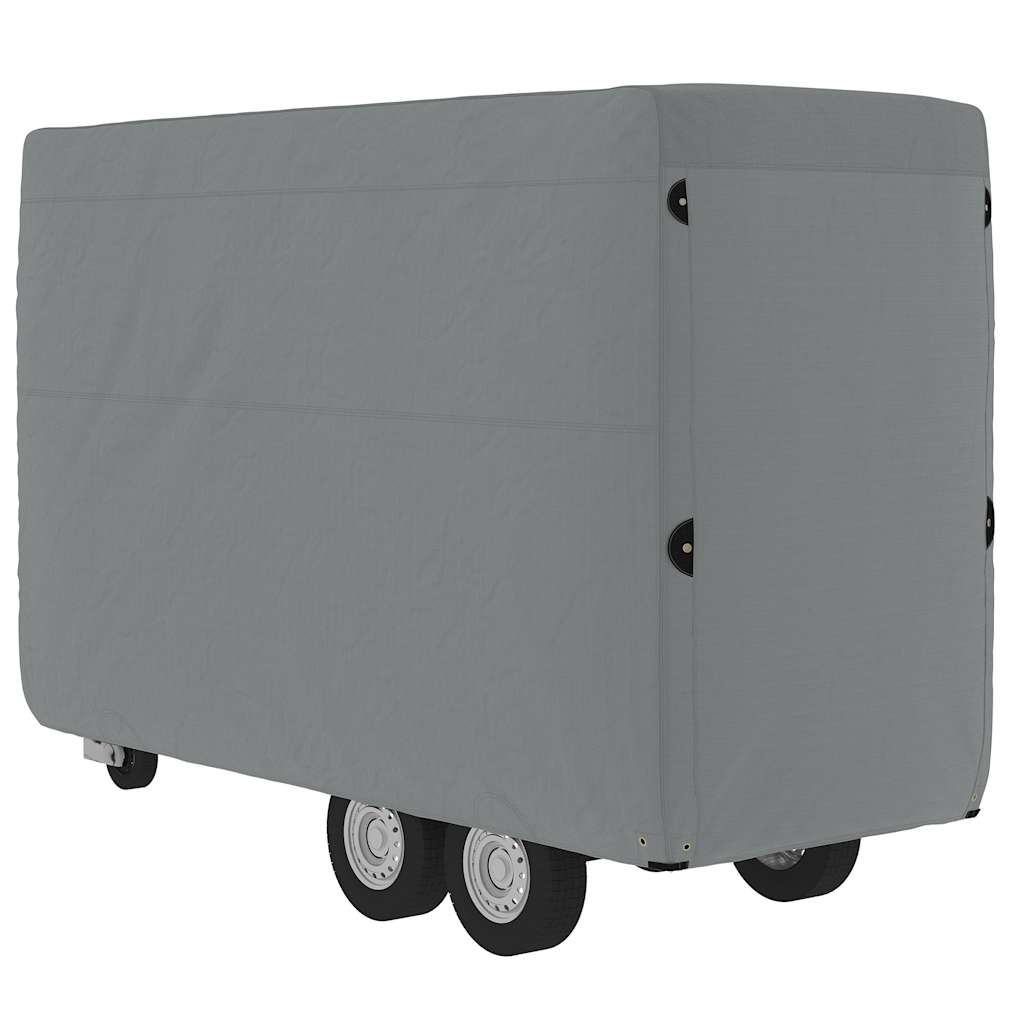 hestetrailerovertræk 396x178x250 cm ikke-vævet stof grå