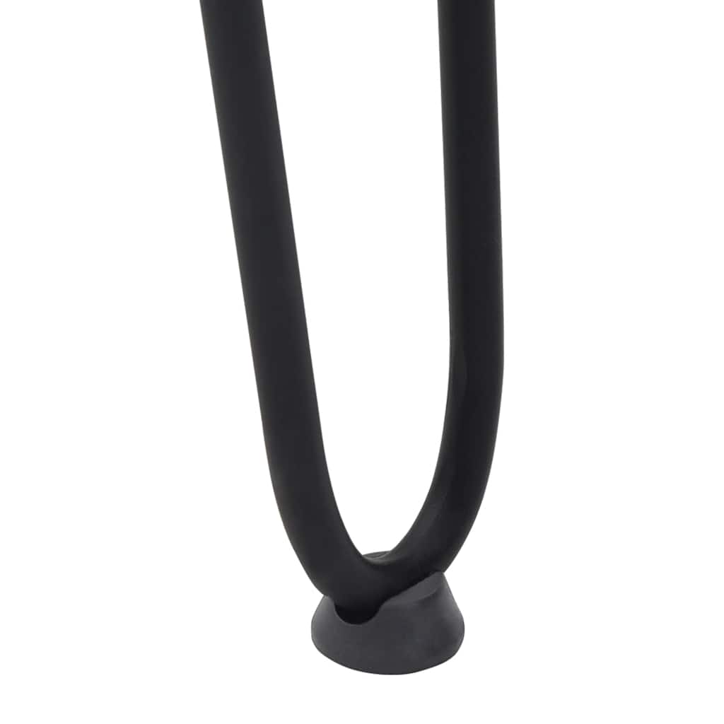 hårnåleben til sofabord 4 stk. sort 42 cm massivt stål