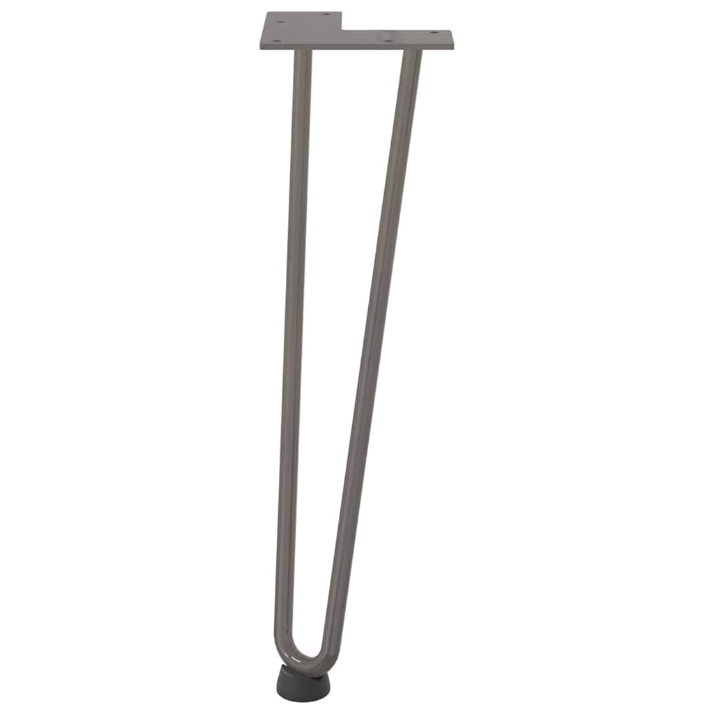 hårnåleben til sofabord 4 stk. naturstål 42 cm massivt stål