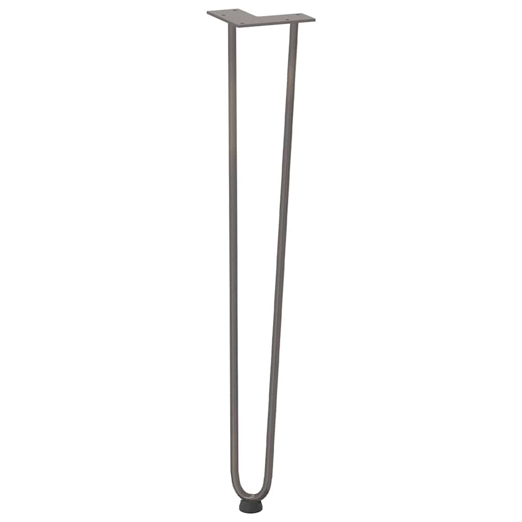 hårnåleben til konsolborde til konsolbord 4 stk. naturstål 72 cm massivt stål