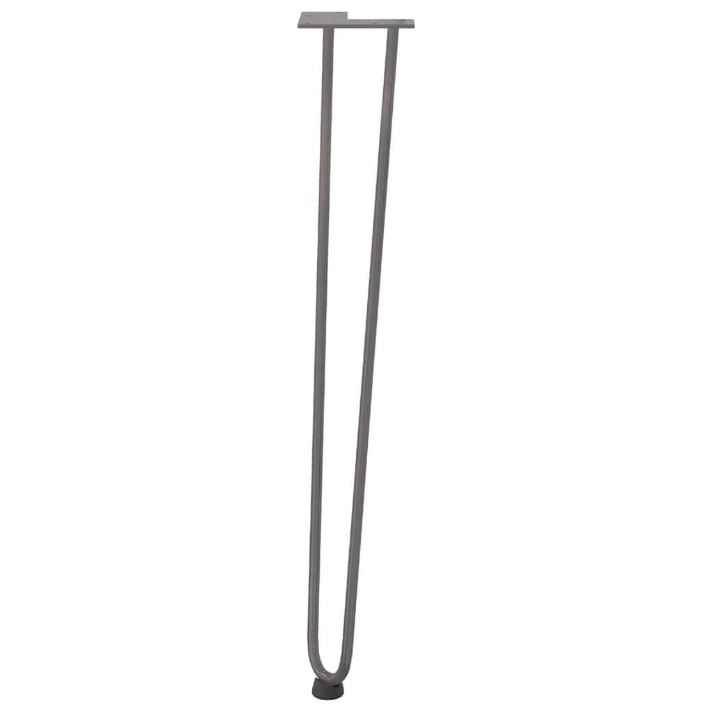 hårnåleben til konsolborde til konsolbord 4 stk. naturstål 72 cm massivt stål