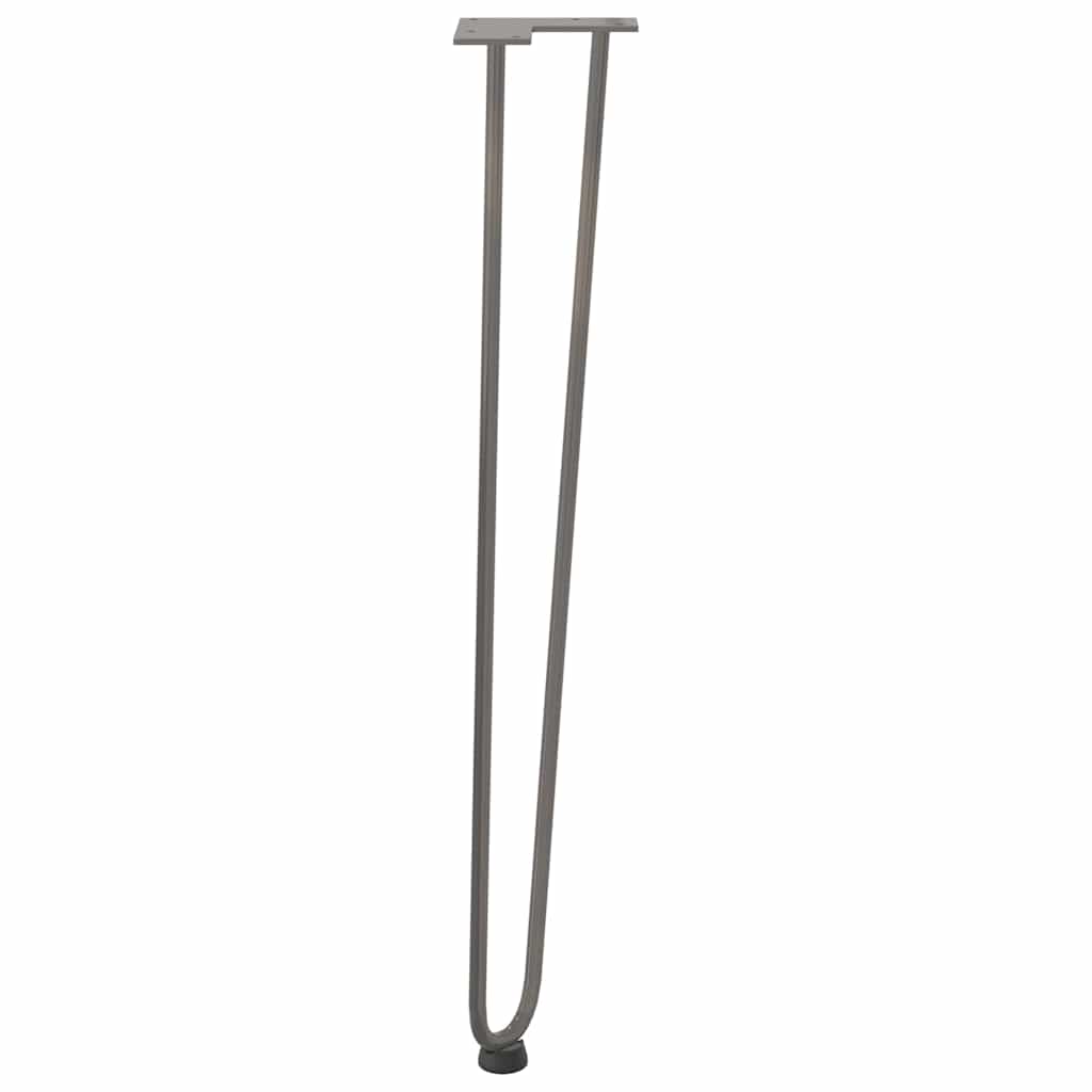 hårnåleben til konsolborde til konsolbord 4 stk. naturstål 72 cm massivt stål