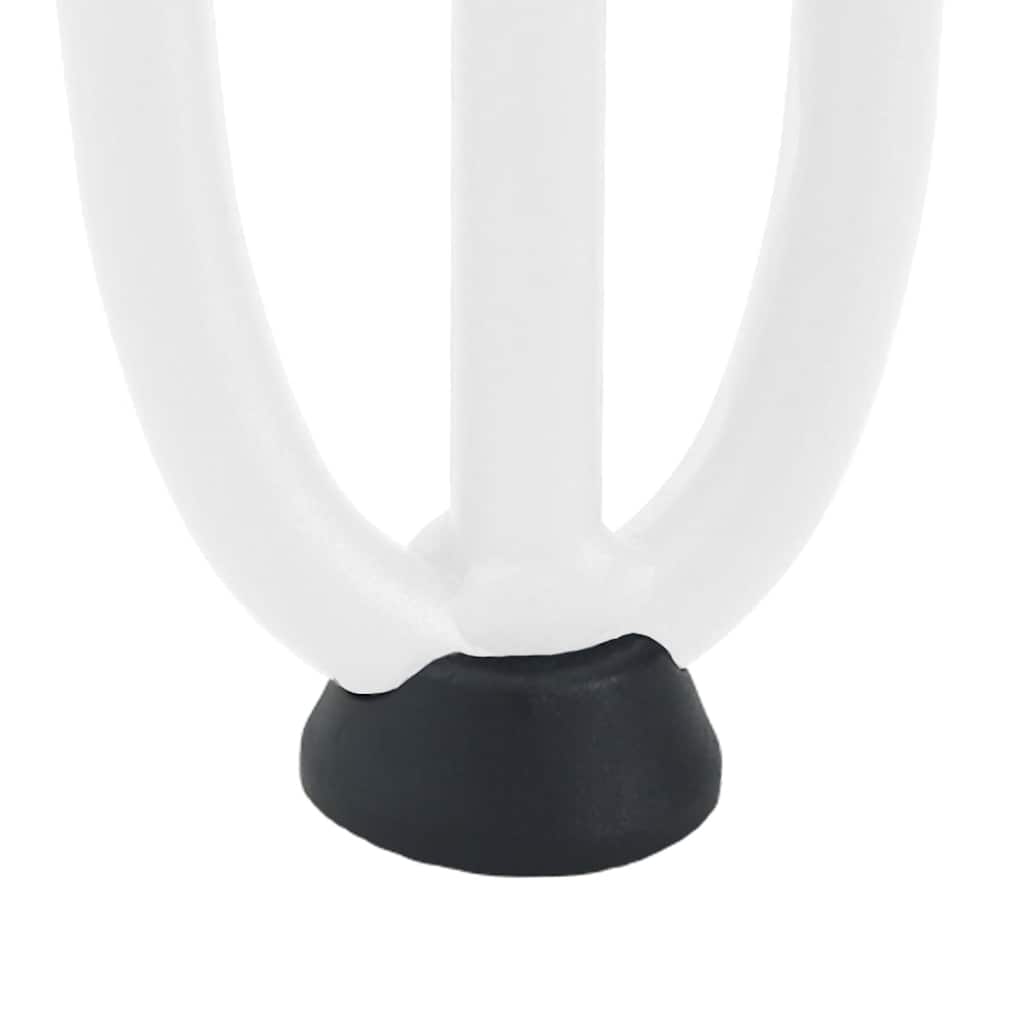 hårnåleben til sofabord 4 stk. hvid 42 cm massivt stål