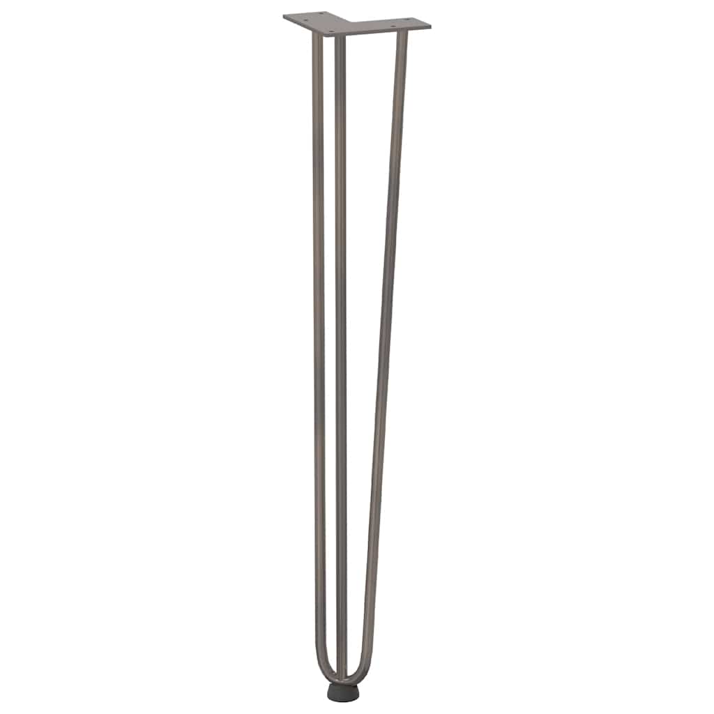 hårnåleben til konsolborde til konsolbord 4 stk. naturstål 72 cm massivt stål