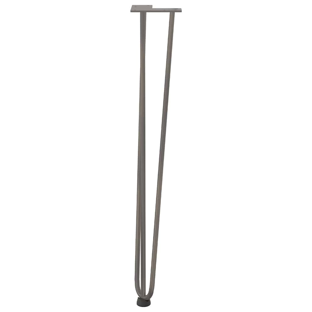 hårnåleben til konsolborde til konsolbord 4 stk. naturstål 72 cm massivt stål