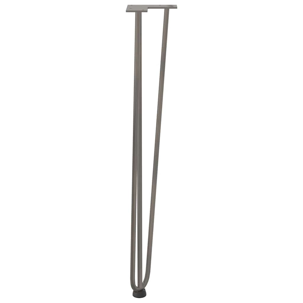 hårnåleben til konsolborde til konsolbord 4 stk. naturstål 72 cm massivt stål