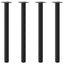 konsolbordben 4 stk. sort 72-74 cm stål