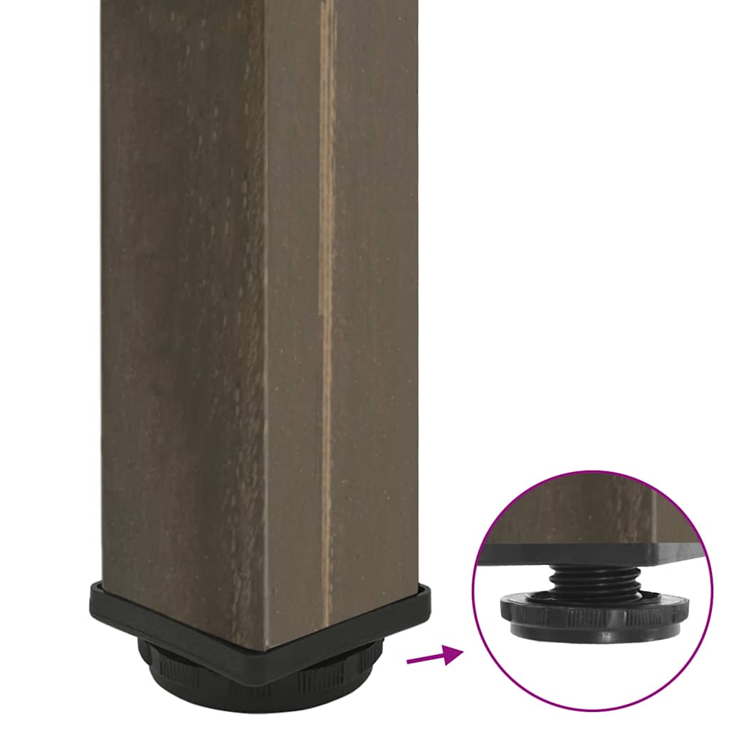 sofabordsben 4 stk. naturstål 30-32 cm stål
