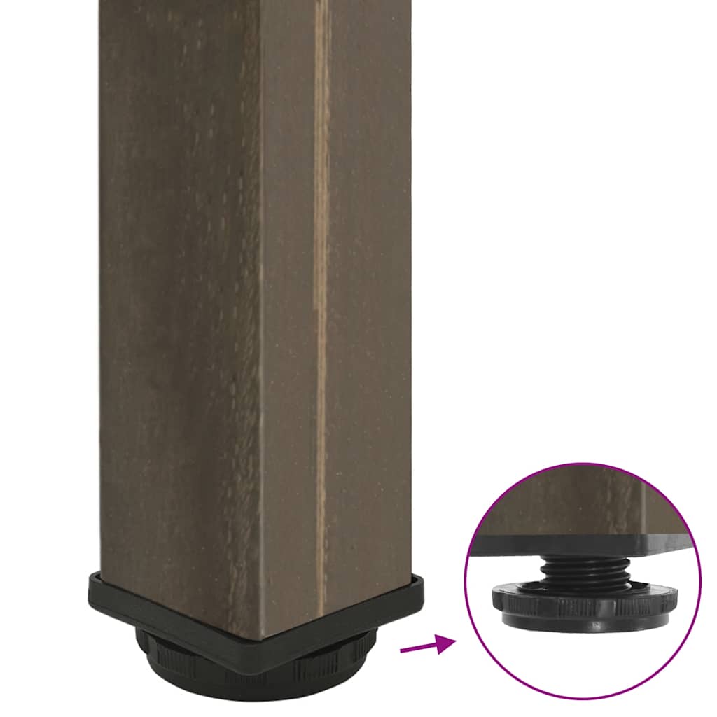 sofabordsben 4 stk. naturstål 42-44 cm stål