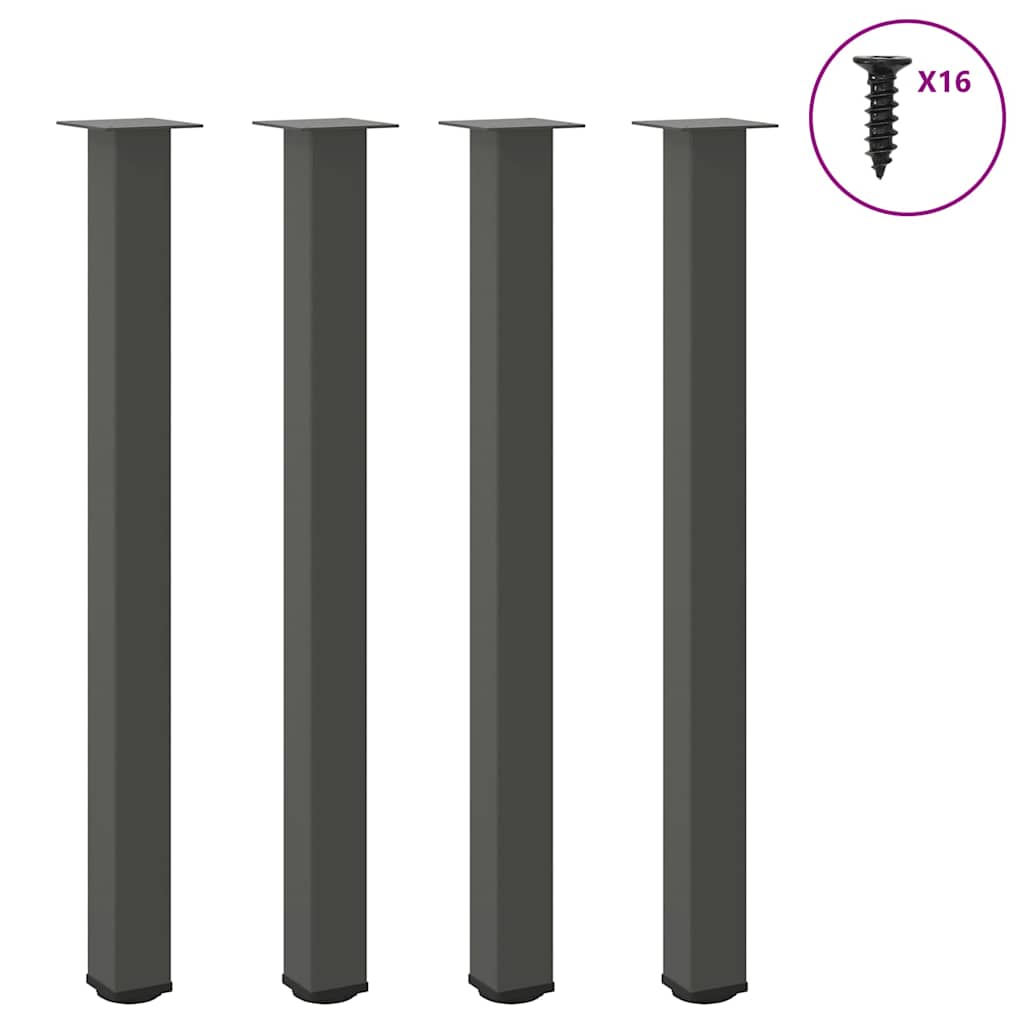 barbordsben 4 stk. antracit 110-112 cm stål