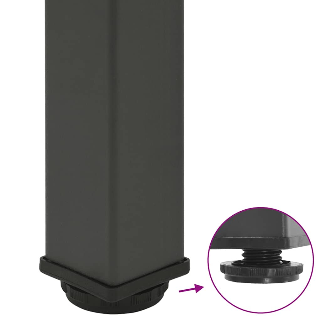 barbordsben 4 stk. antracit 110-112 cm stål