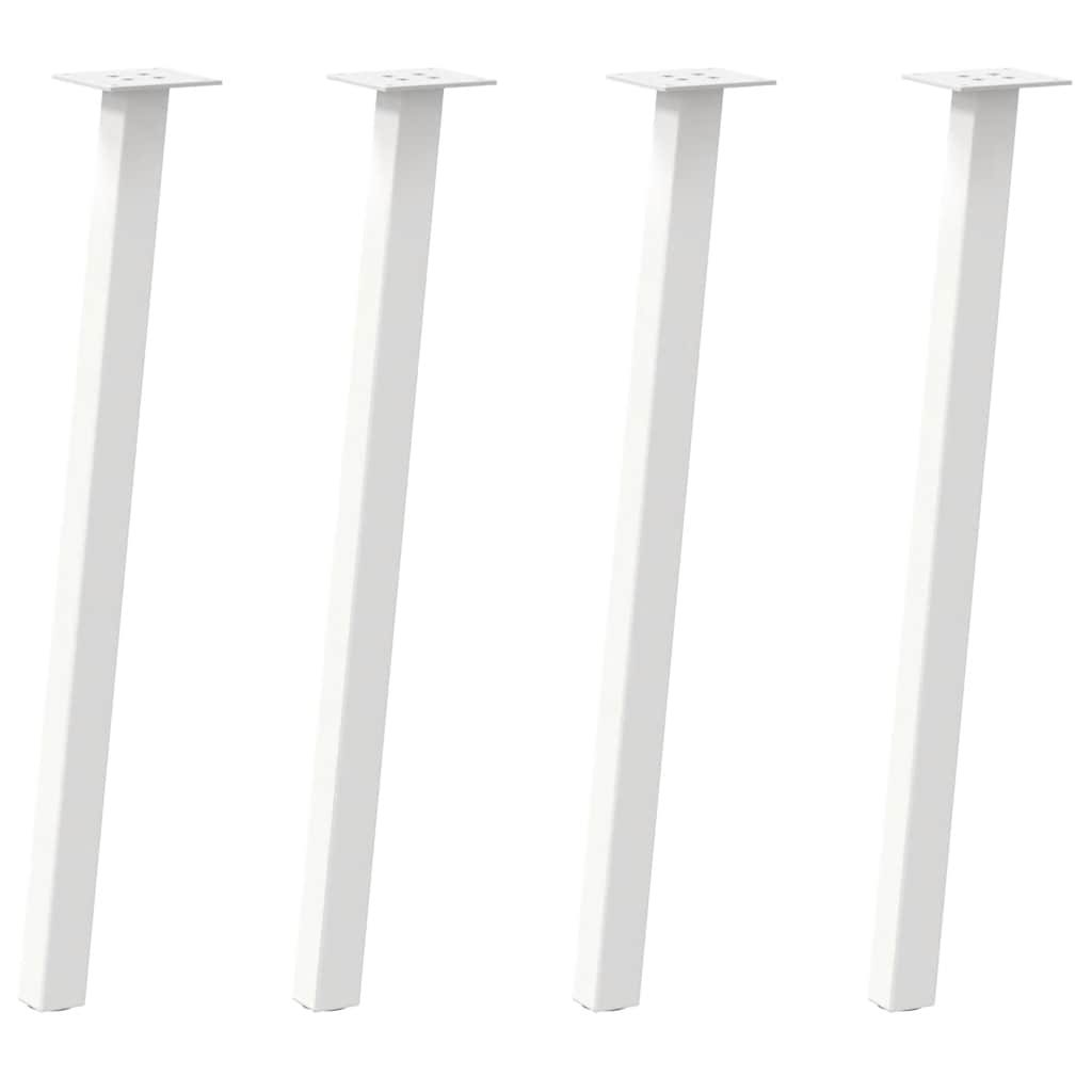 konsolbordben 4 stk. hvid 72 cm stål