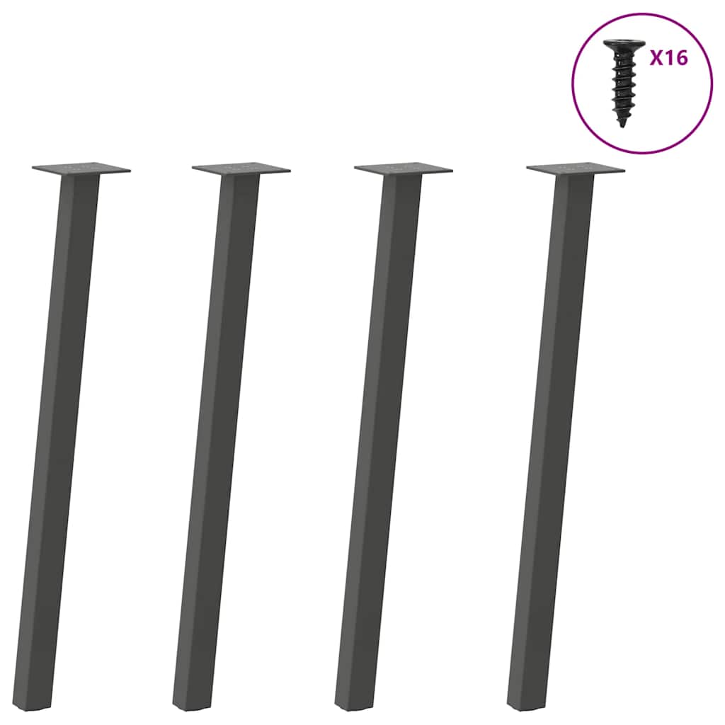 konsolbordben 4 stk. antracit 72 cm stål