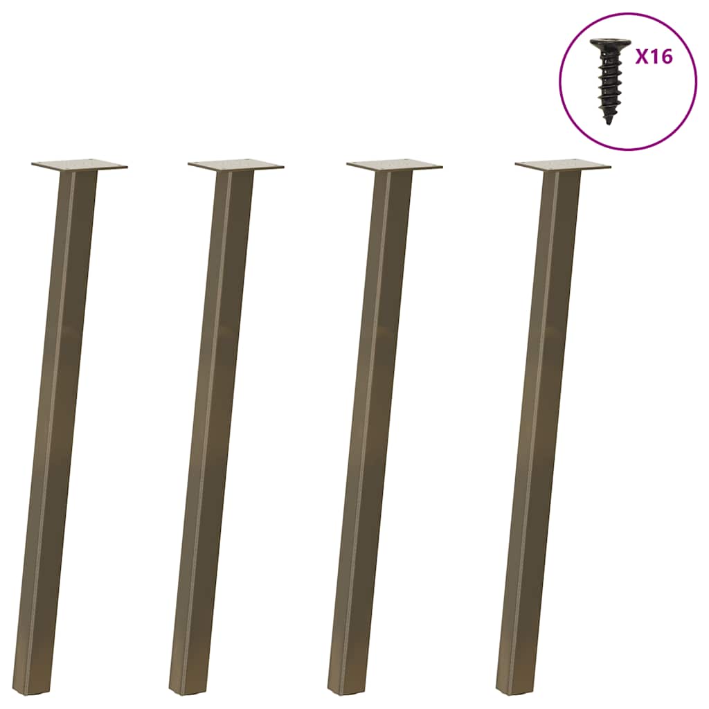 konsolbordben 4 stk. naturstål 72 cm stål