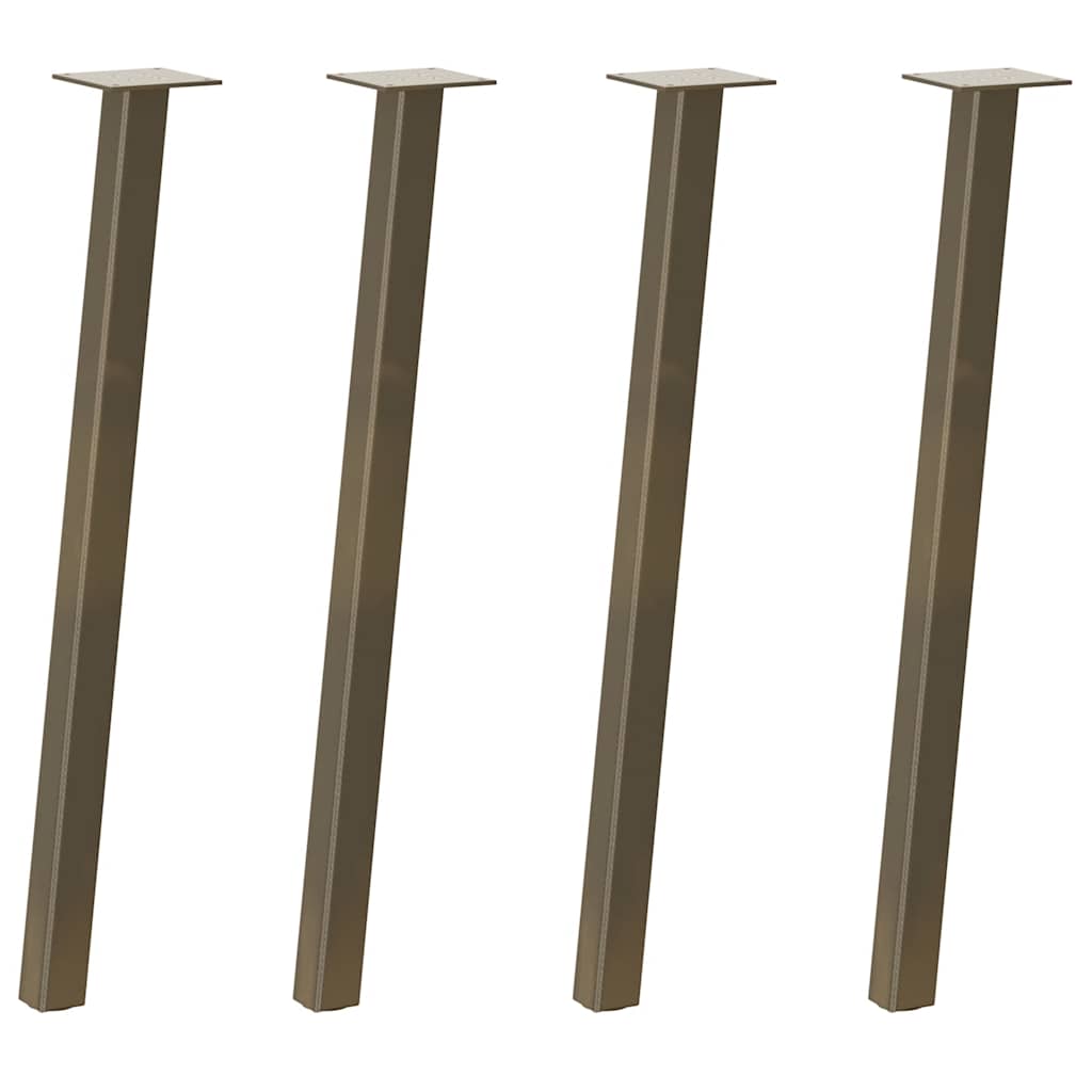 konsolbordben 4 stk. naturstål 72 cm stål