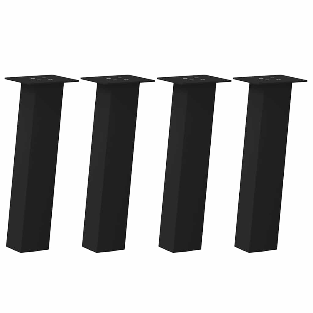 sofabordsben 4 stk. sort 30 cm stål