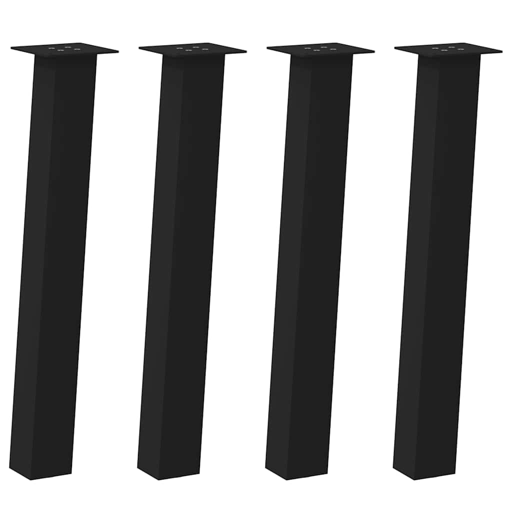 konsolbordben 4 stk. sort 72 cm stål