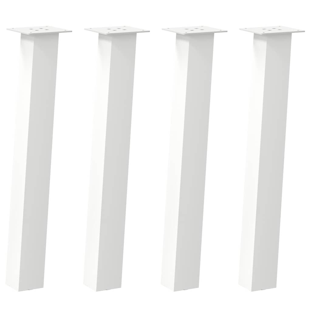 konsolbordben 4 stk. hvid 72 cm stål