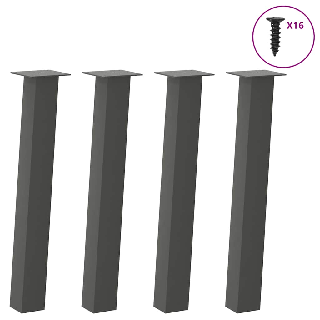 konsolbordben 4 stk. antracit 72 cm stål