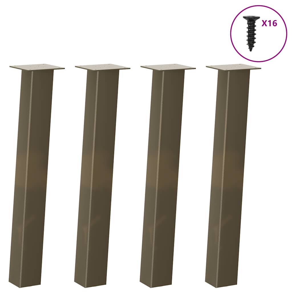 konsolbordben 4 stk. naturstål 72 cm stål