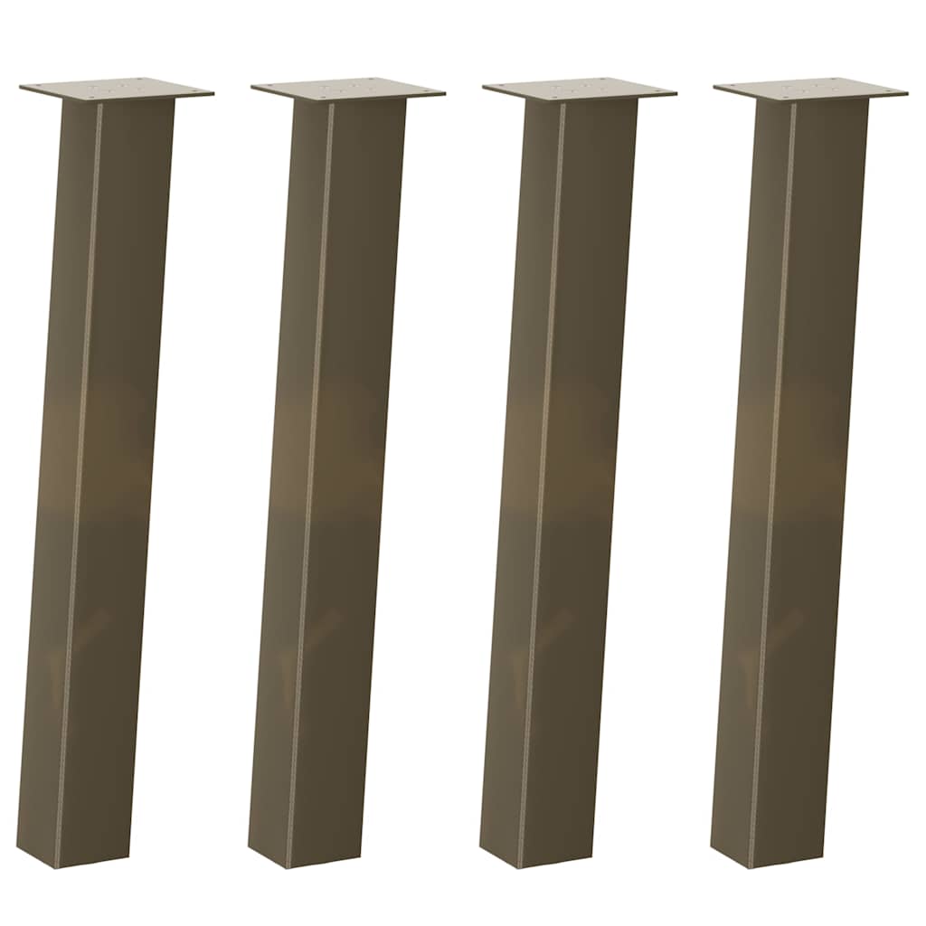 konsolbordben 4 stk. naturstål 72 cm stål