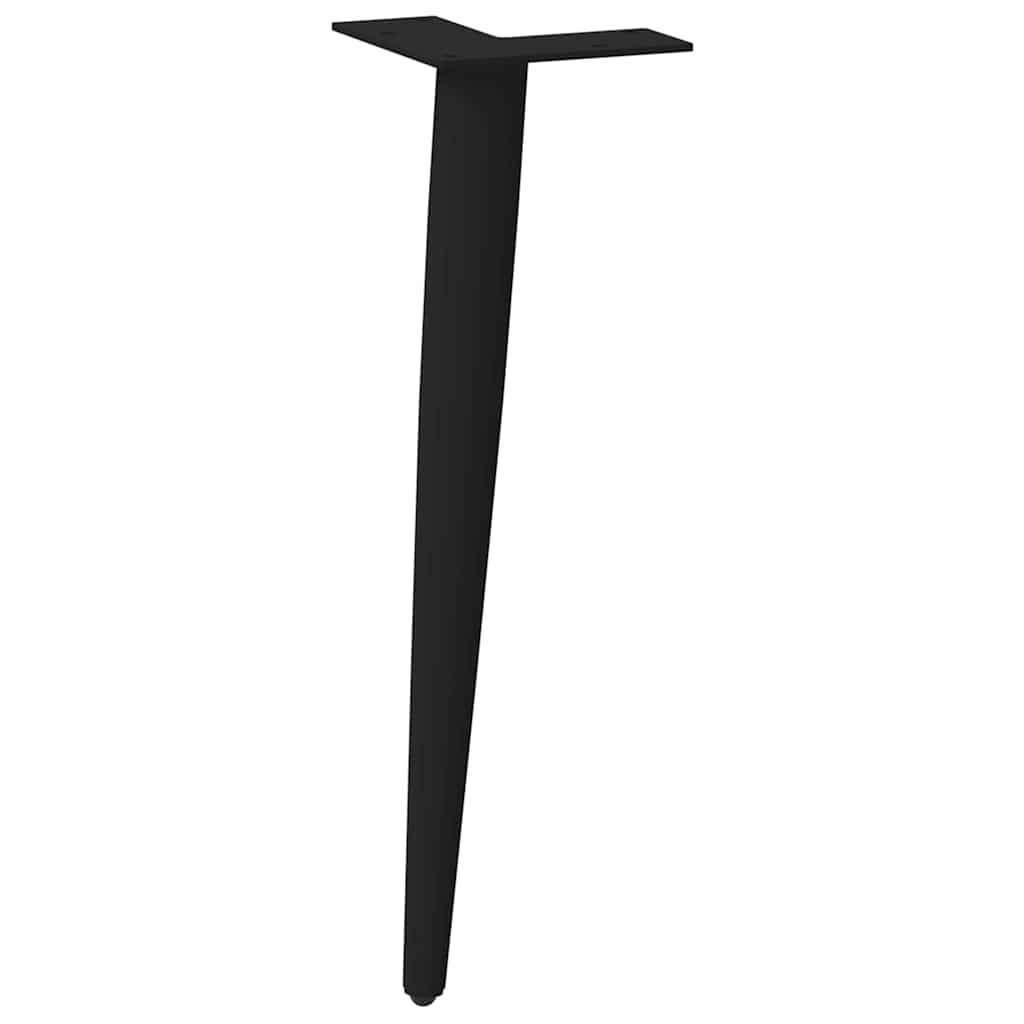 sofabordben konisk form 4 stk. sort 30-31 cm stål