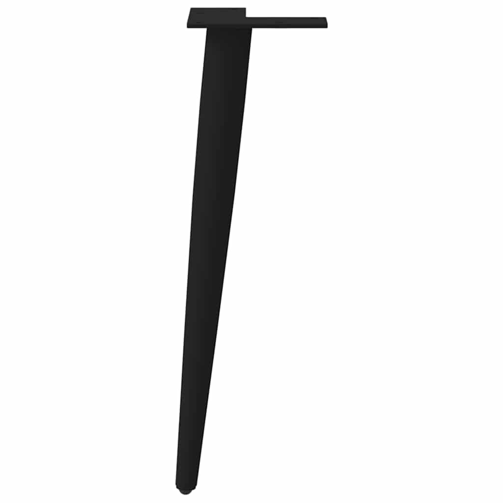 sofabordben konisk form 4 stk. sort 30-31 cm stål