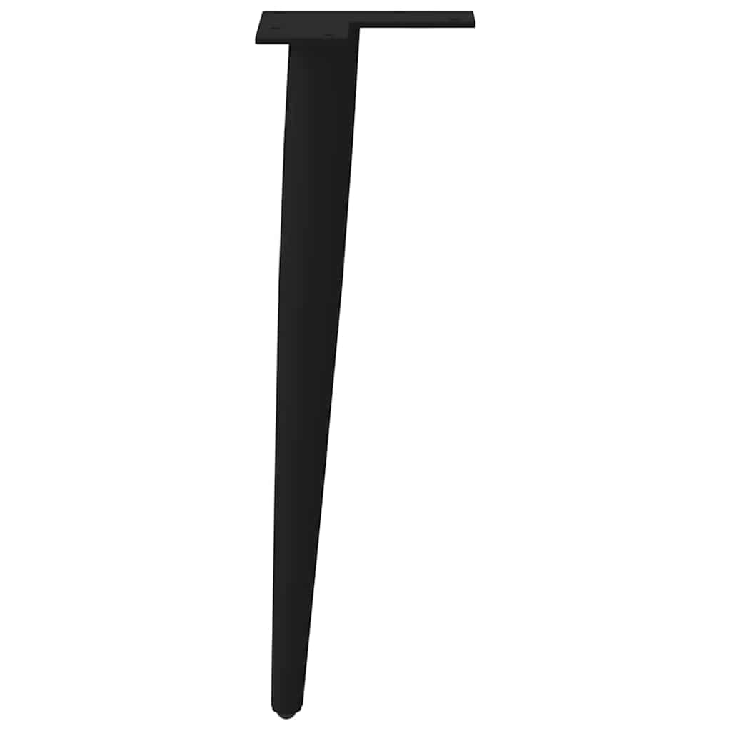 sofabordben konisk form 4 stk. sort 30-31 cm stål
