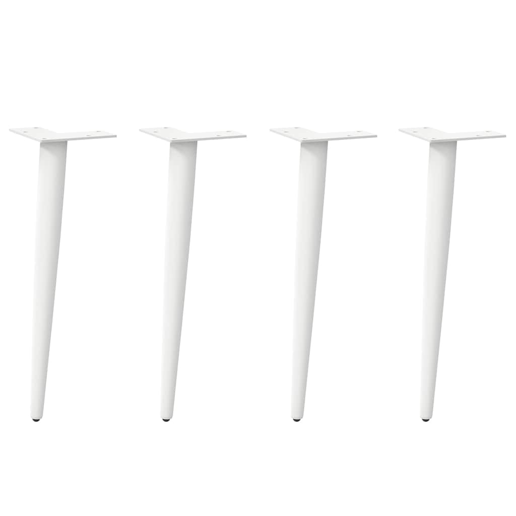 sofabordben konisk form 4 stk. hvid 30-31 cm stål