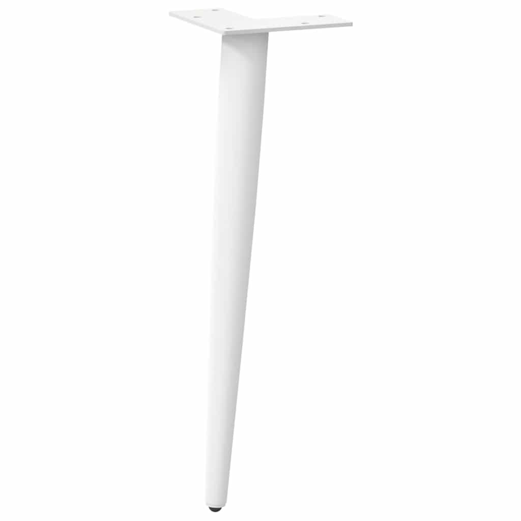 sofabordben konisk form 4 stk. hvid 30-31 cm stål
