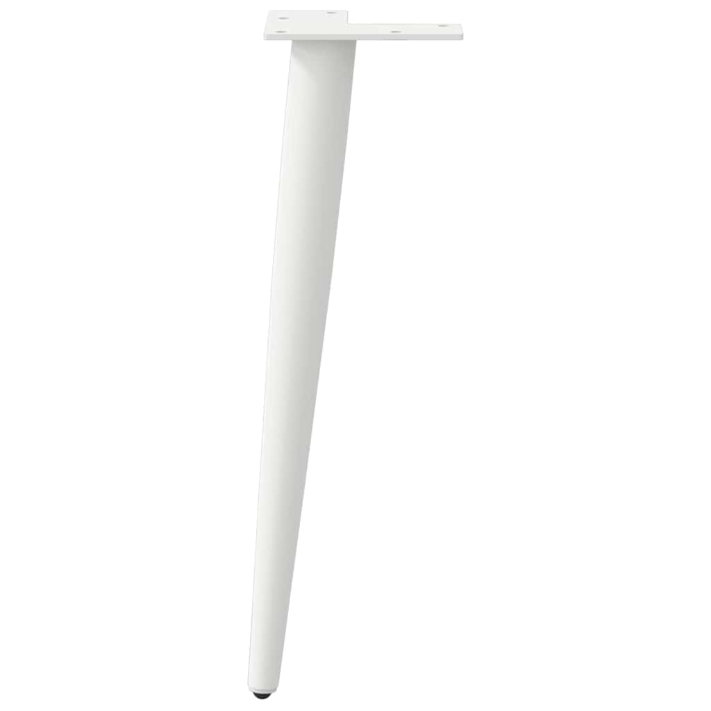 sofabordben konisk form 4 stk. hvid 30-31 cm stål