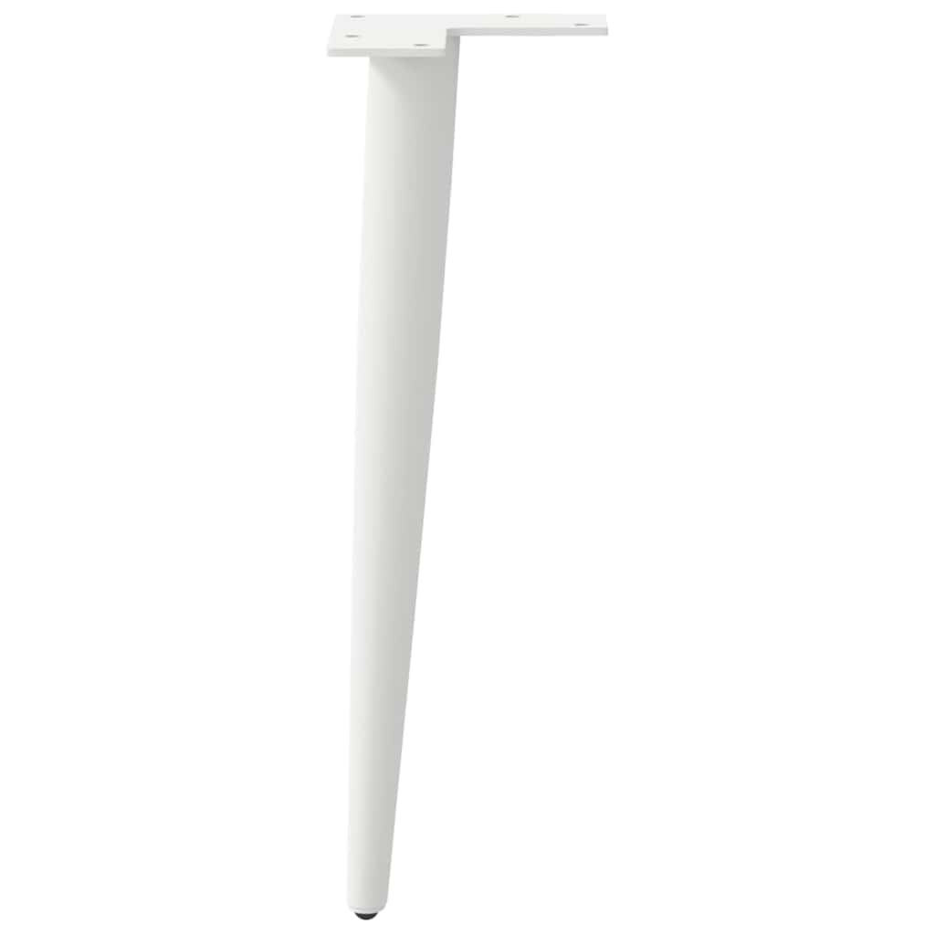 sofabordben konisk form 4 stk. hvid 30-31 cm stål