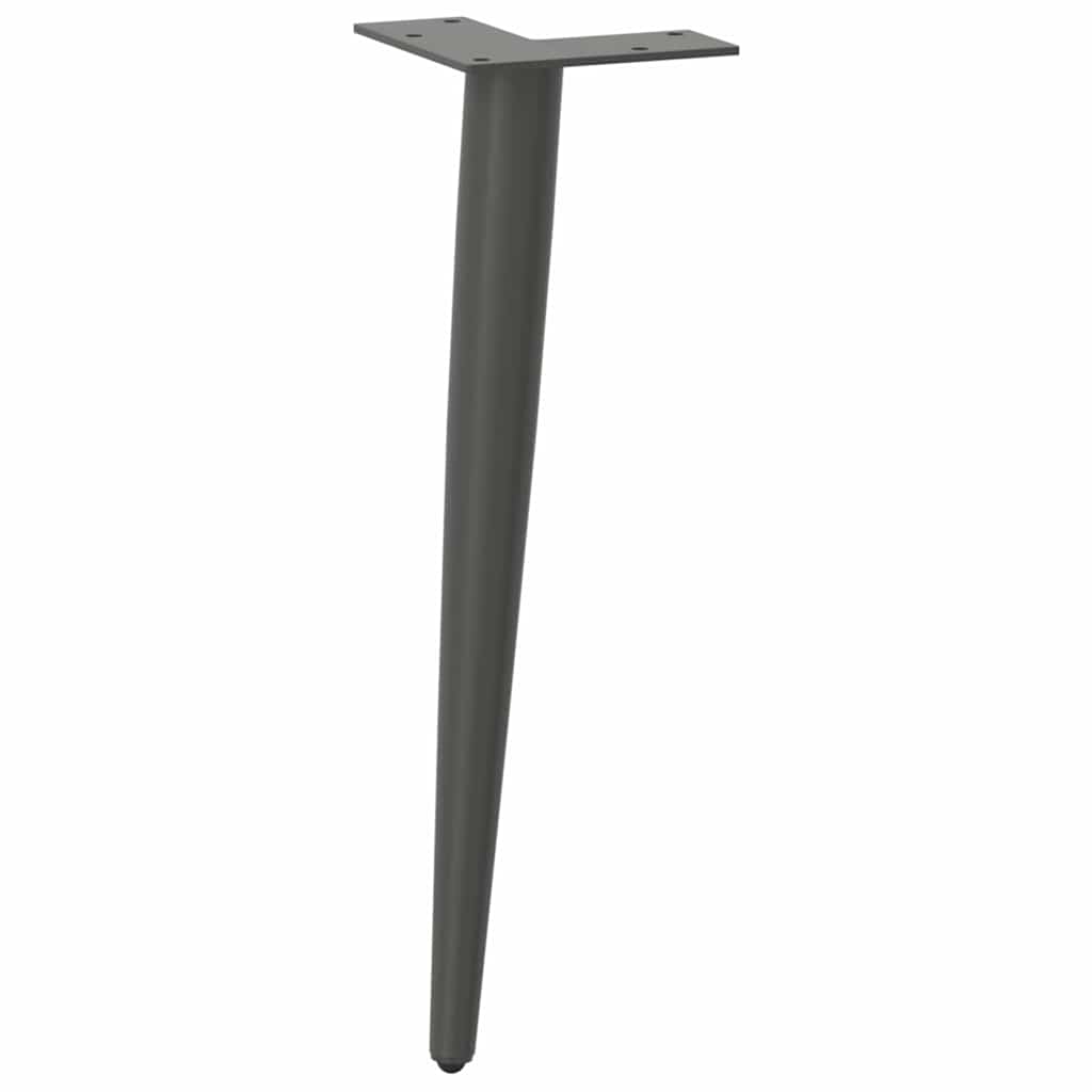 sofabordben konisk form 4 stk. antracit 30-31 cm stål