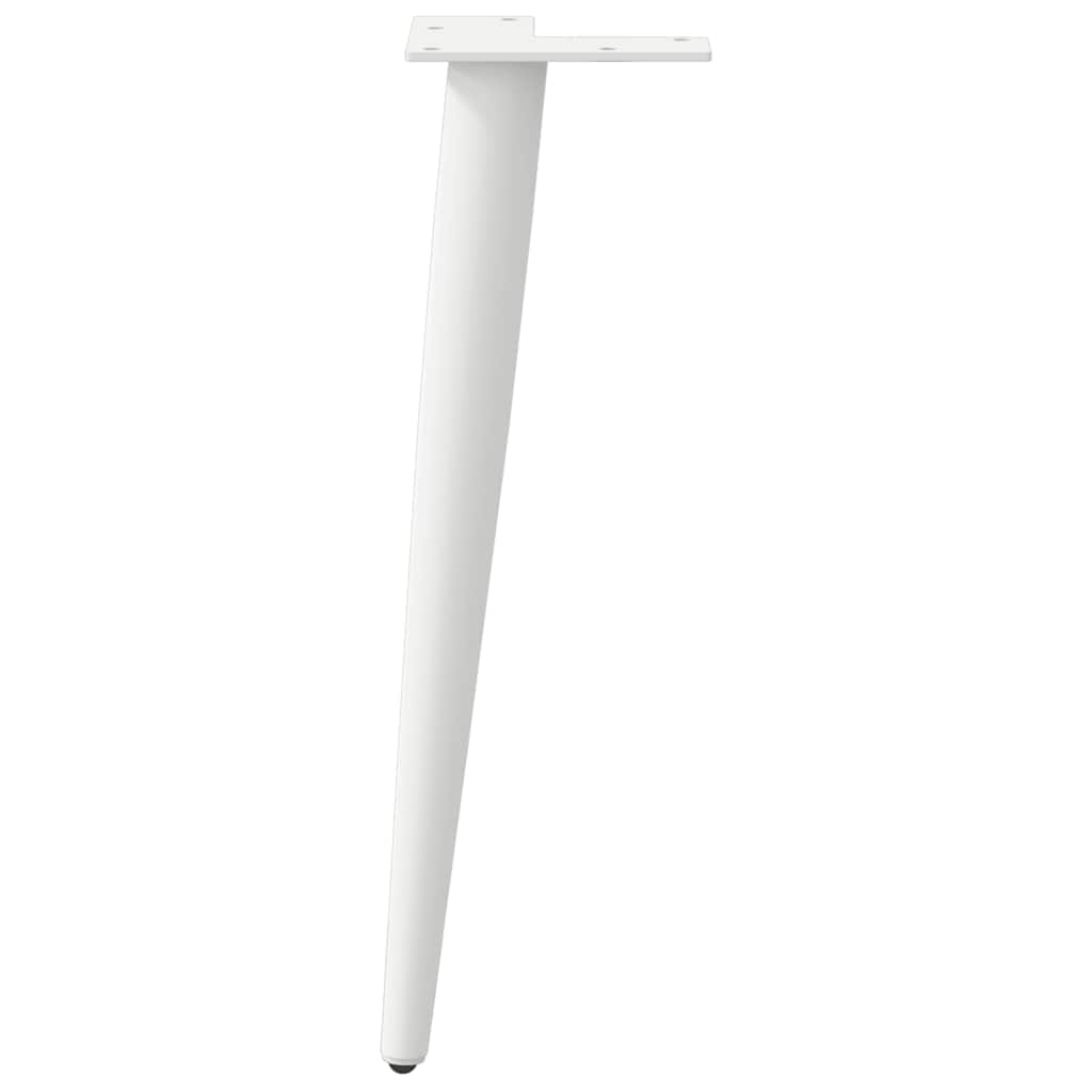 sofabordben konisk form 4 stk. hvid 42-43 cm stål