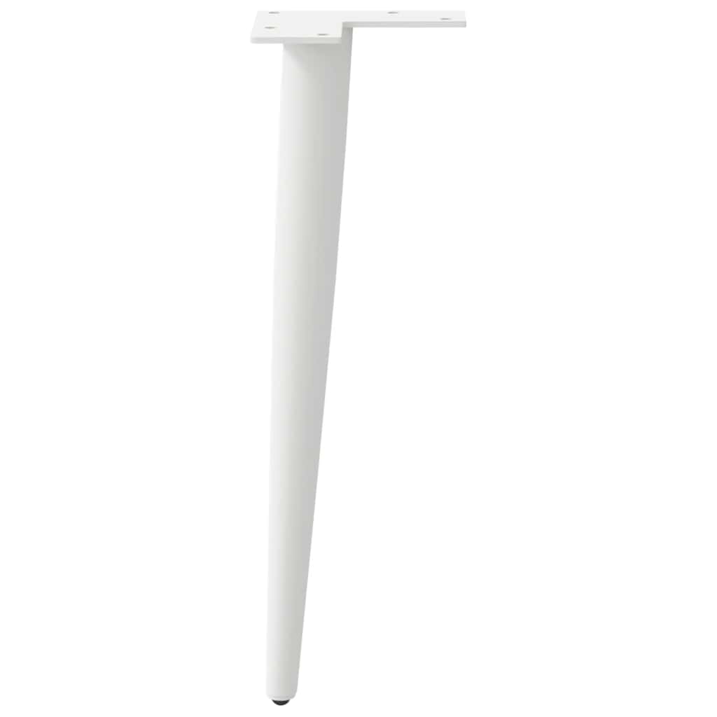 sofabordben konisk form 4 stk. hvid 42-43 cm stål