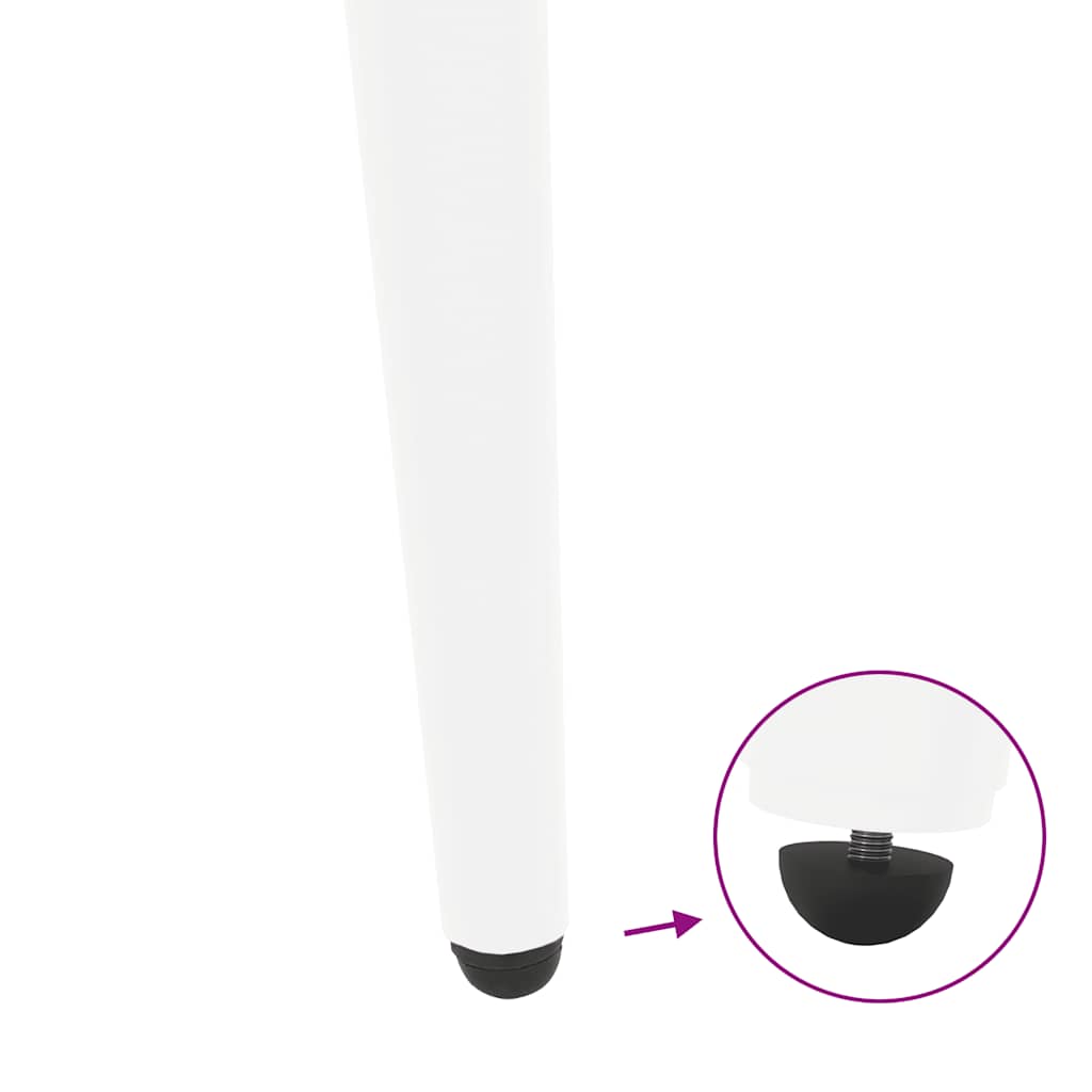 sofabordben konisk form 4 stk. hvid 42-43 cm stål