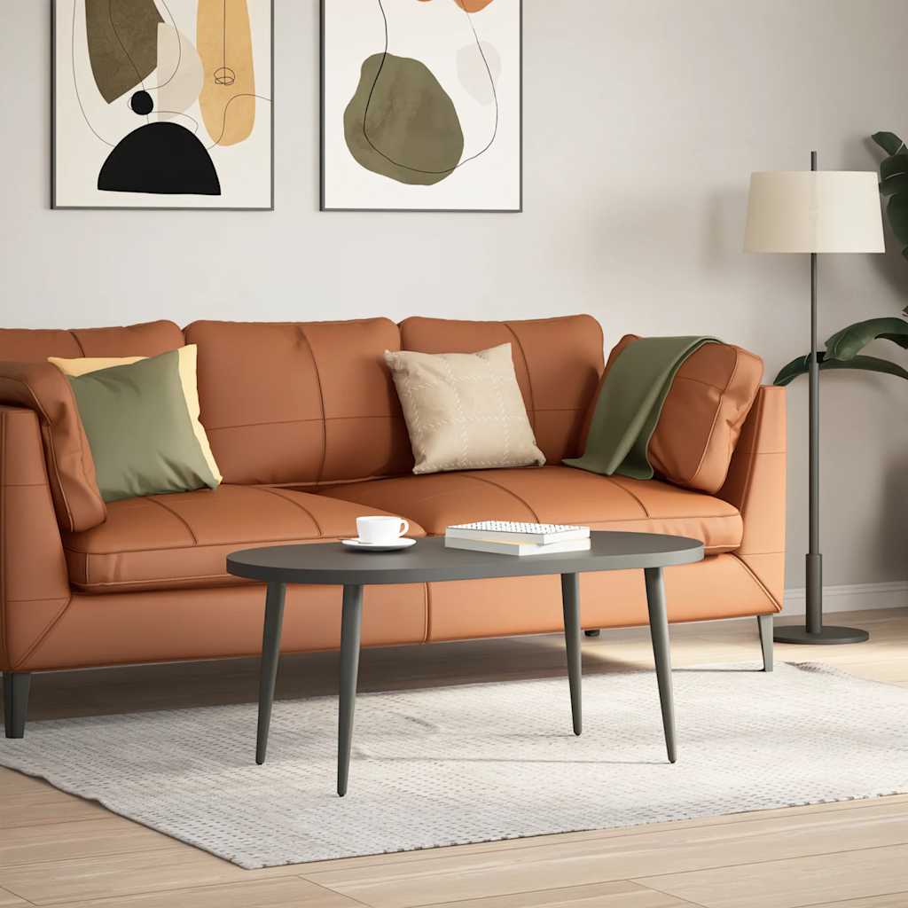 sofabordben konisk form 4 stk. antracit 42-43 cm stål