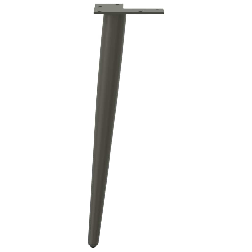 sofabordben konisk form 4 stk. antracit 42-43 cm stål