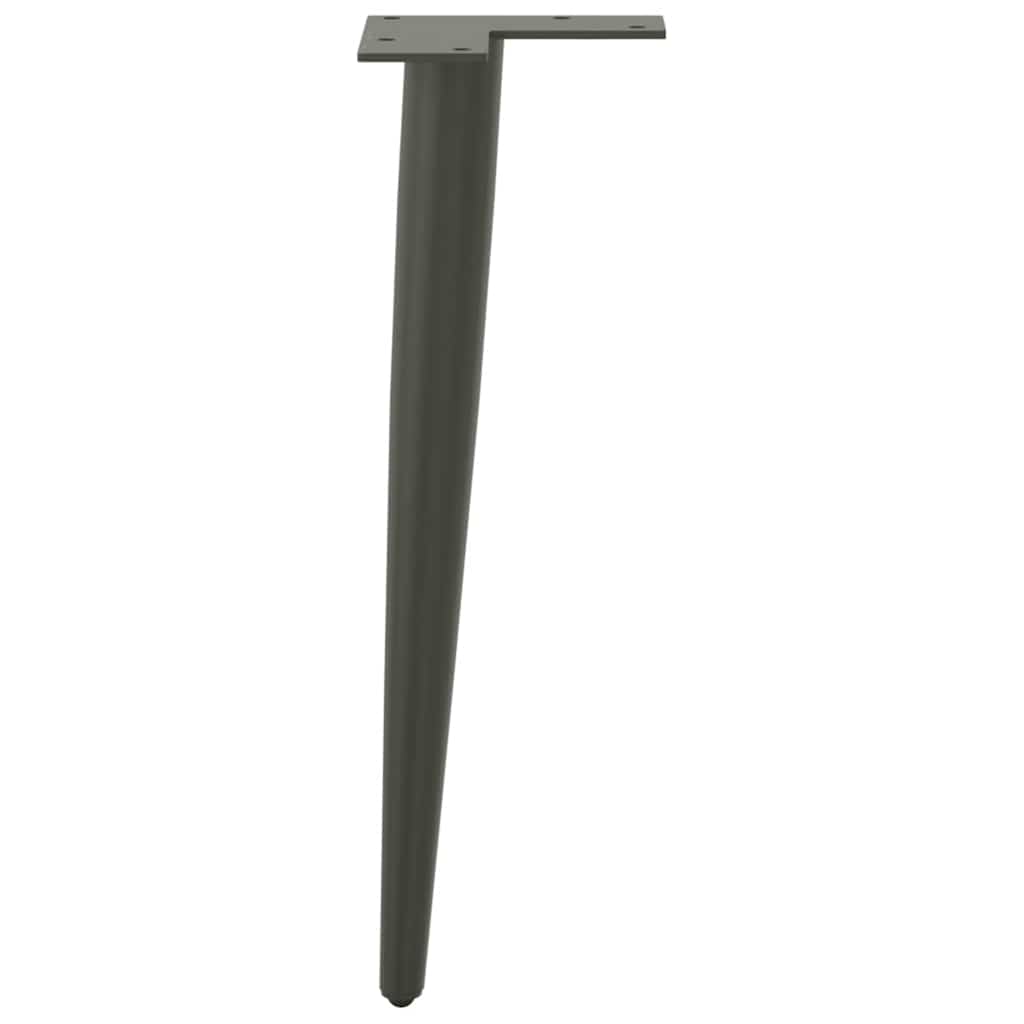 sofabordben konisk form 4 stk. antracit 42-43 cm stål