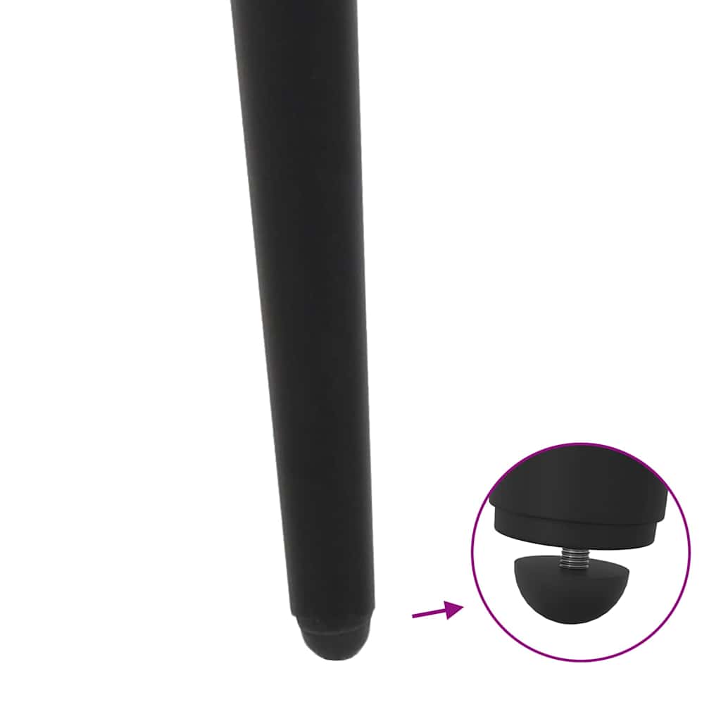 konsolbordben konisk form 4 stk. sort 72-73 cm stål