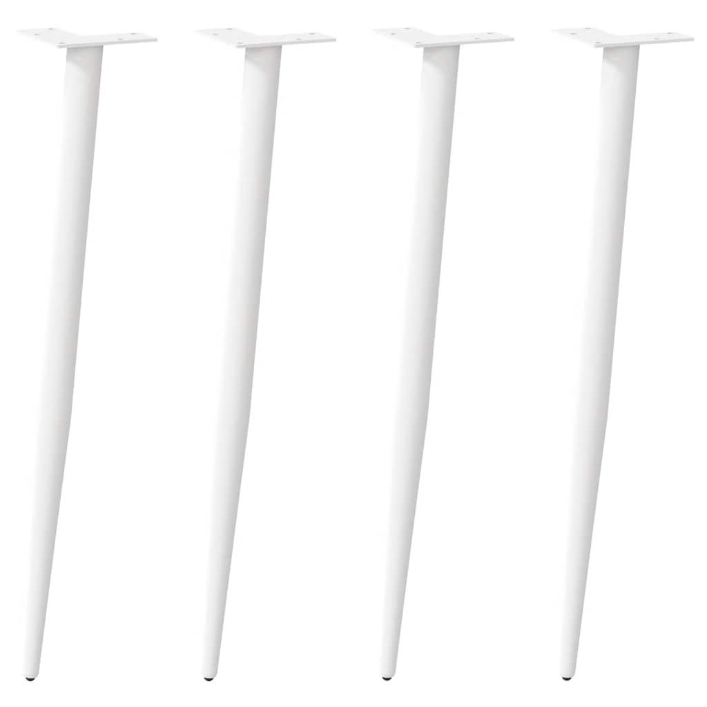 konsolbordben konisk form 4 stk. hvid 72-73 cm stål