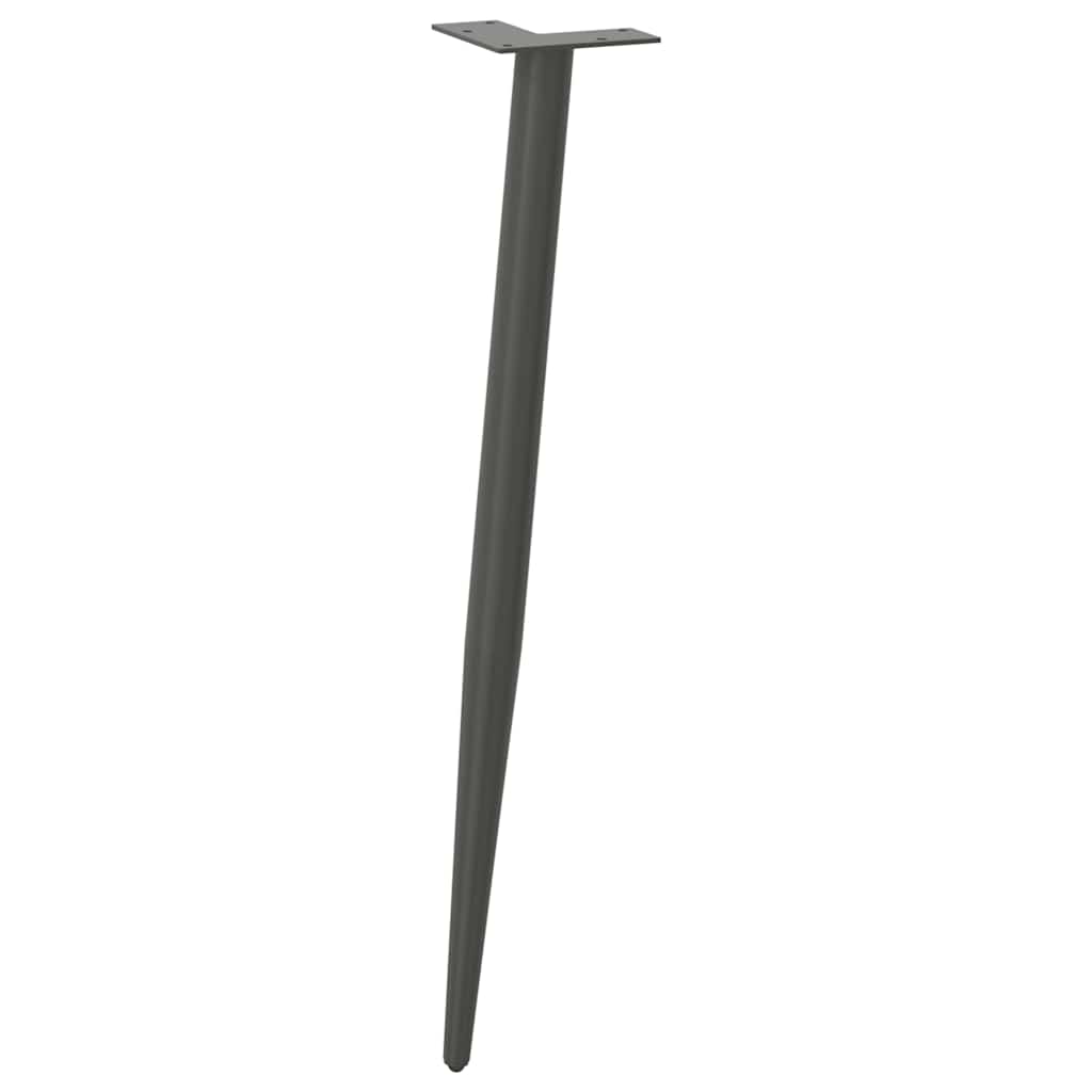 konsolbordben konisk form 4 stk. antracit 72-73 cm stål